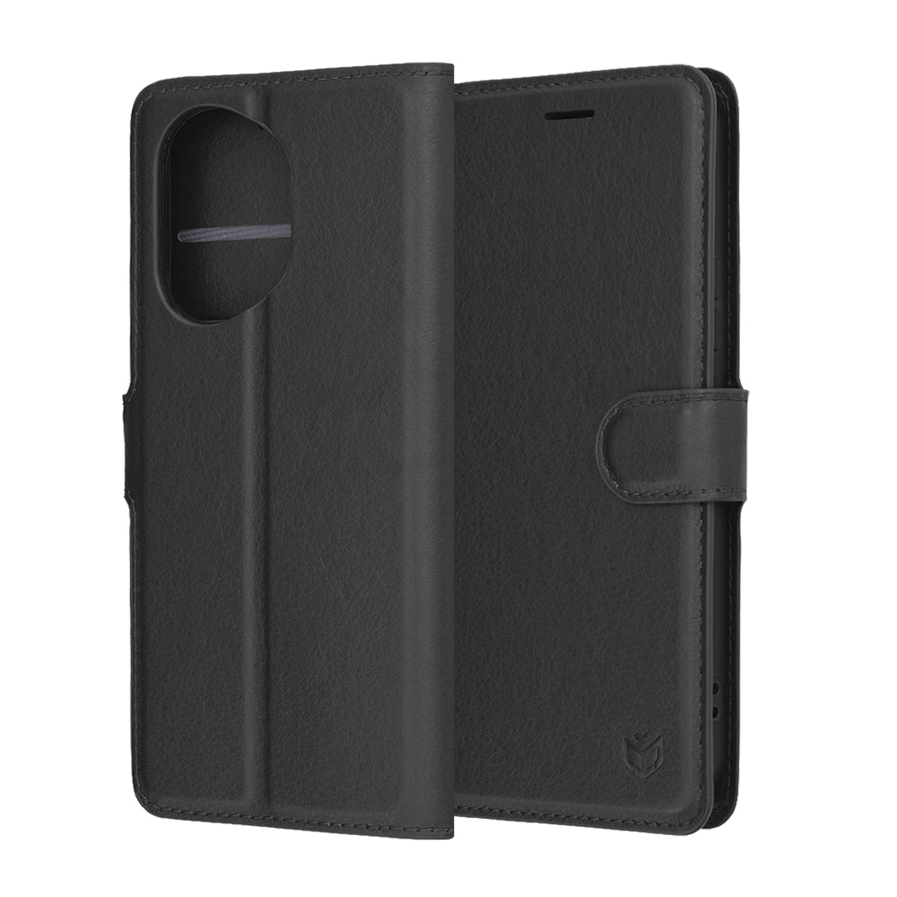 Hoes voor Honor 400, Techsuit, Leather Folio, Zwart