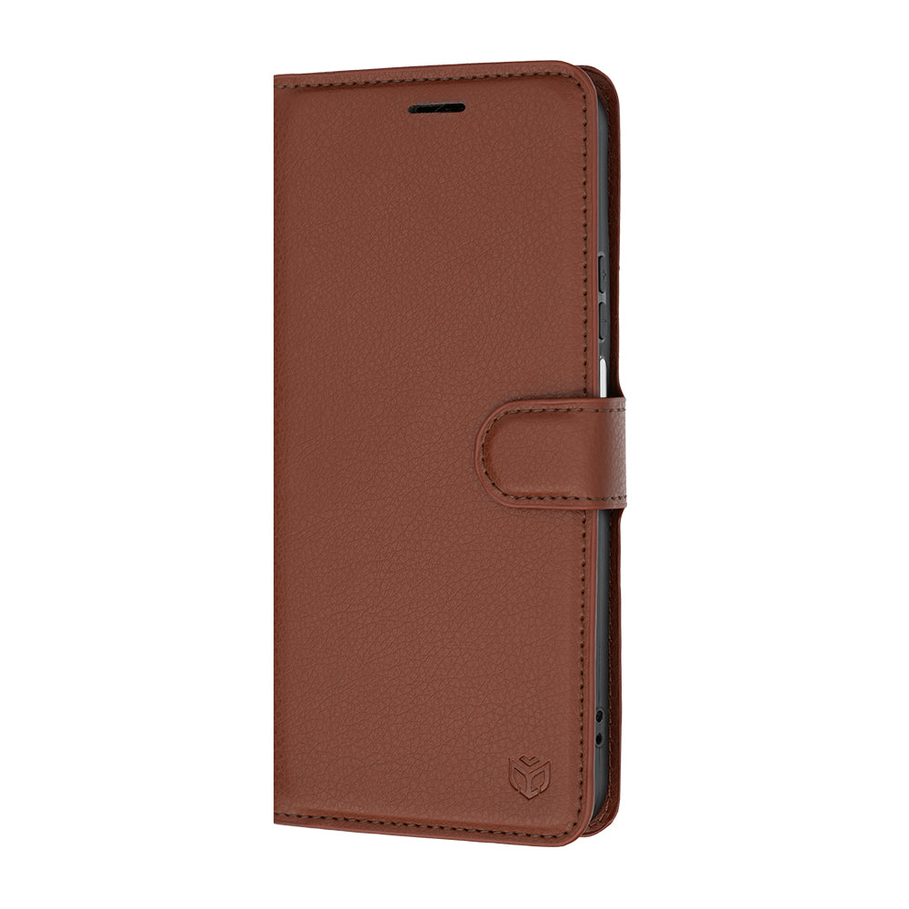 Hoes voor Honor 600 Smart, Techsuit, Leather Folio, Bruin