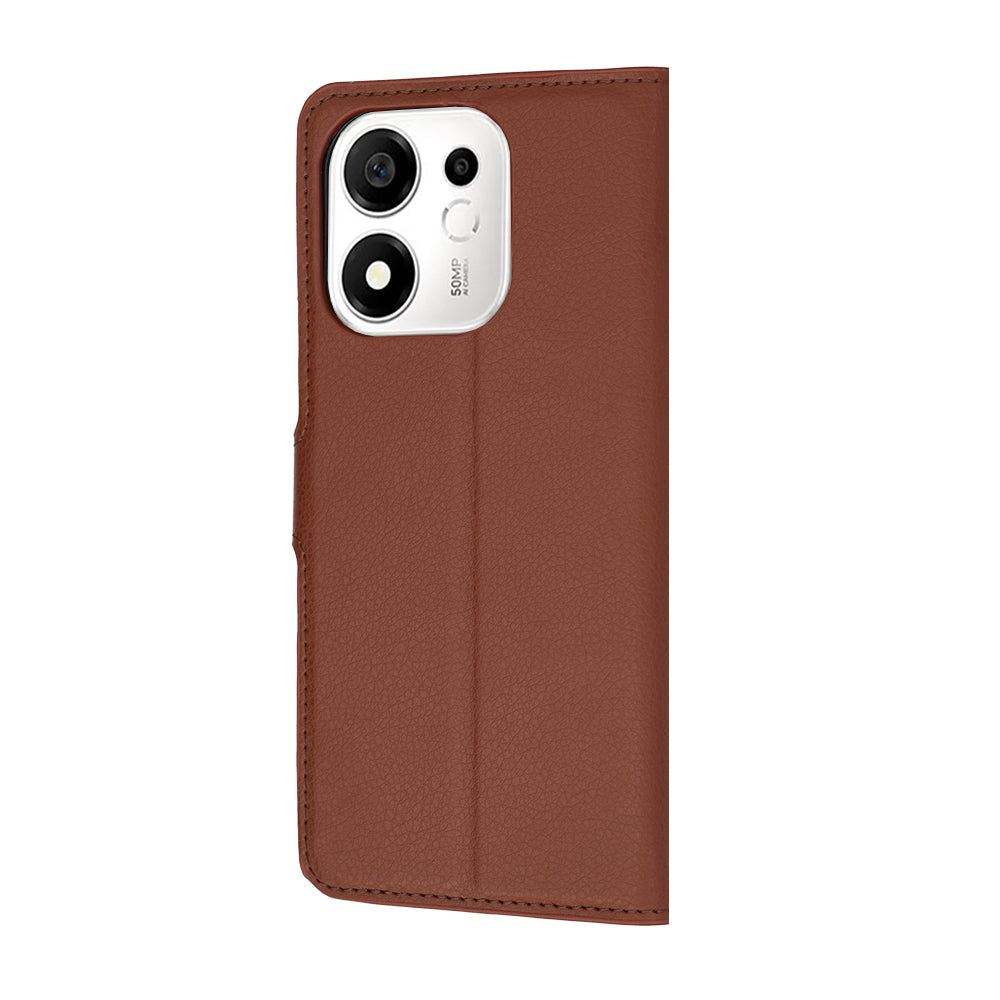 Hoes voor Honor 600 Smart, Techsuit, Leather Folio, Bruin