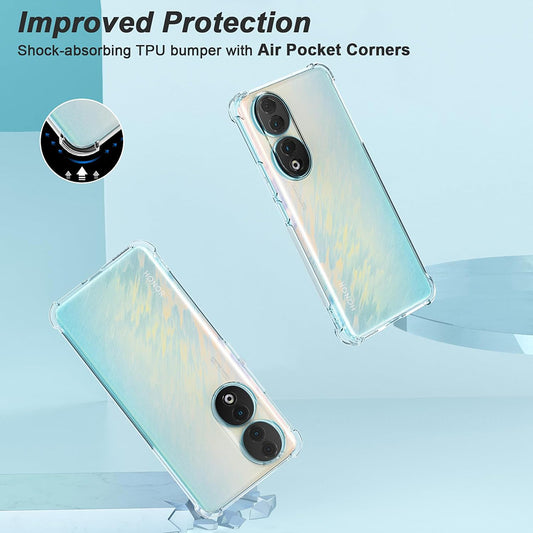 Hoesje voor Honor 90 Pro, Techsuit, Schokbestendig Helder, Transparant