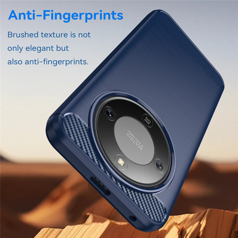 Hoes voor Honor Magic8 Lite, Techsuit, Carbon, Blauw