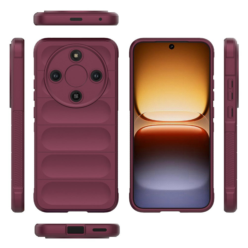 Hoes voor Honor Magic8 Lite, Techsuit, Magic Shield, Kersenrood