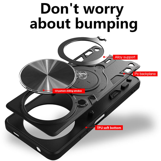 Hoes voor Honor Magic8 Pro, Techsuit, CamGuard Pro, Zwart