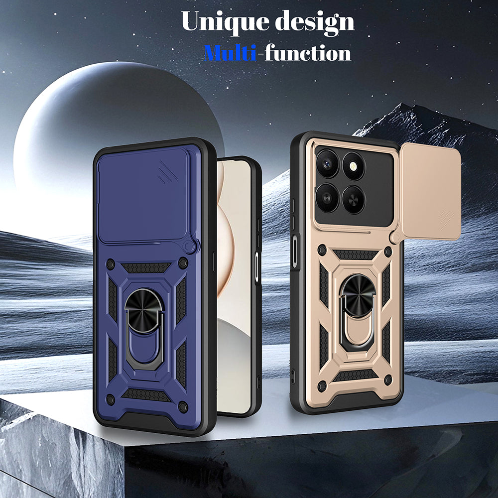 Hoes voor Honor X5c Plus, Techsuit, CamShield, Blauw