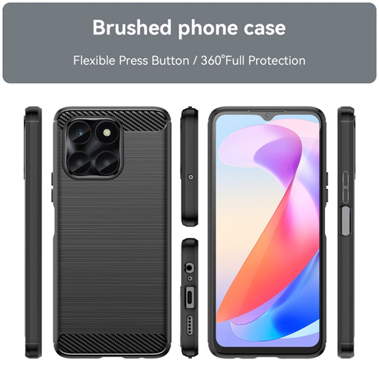 Hoes voor Honor X6a, Techsuit, Carbon, Zwart