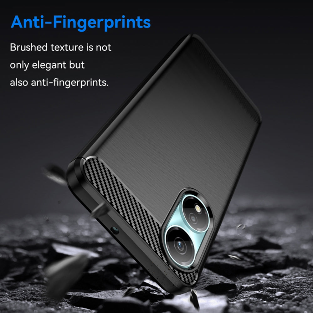 Hoes voor Honor X7b 5G / 90 Smart / X7b 4G, Techsuit, Carbon, Zwart