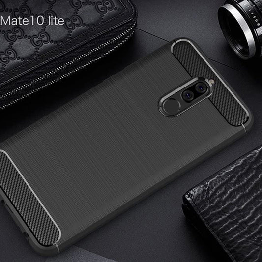 Hoes voor Huawei Mate 10 Lite, Techsuit, Carbon, Zwart