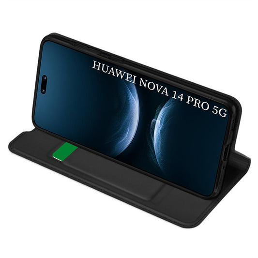 Hoes voor Huawei nova 14 Pro, Techsuit, Magskin Book, Zwart