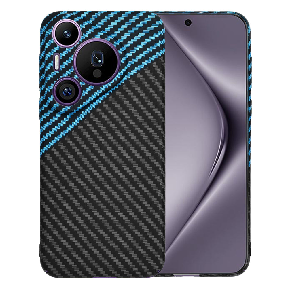 Hoes voor Huawei Pura 70 Pro, Techsuit, Carbonite FiberShell, Zwart Blauw