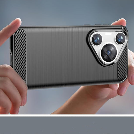 Hoes voor Huawei Pura 70, Techsuit, Carbon, Zwart