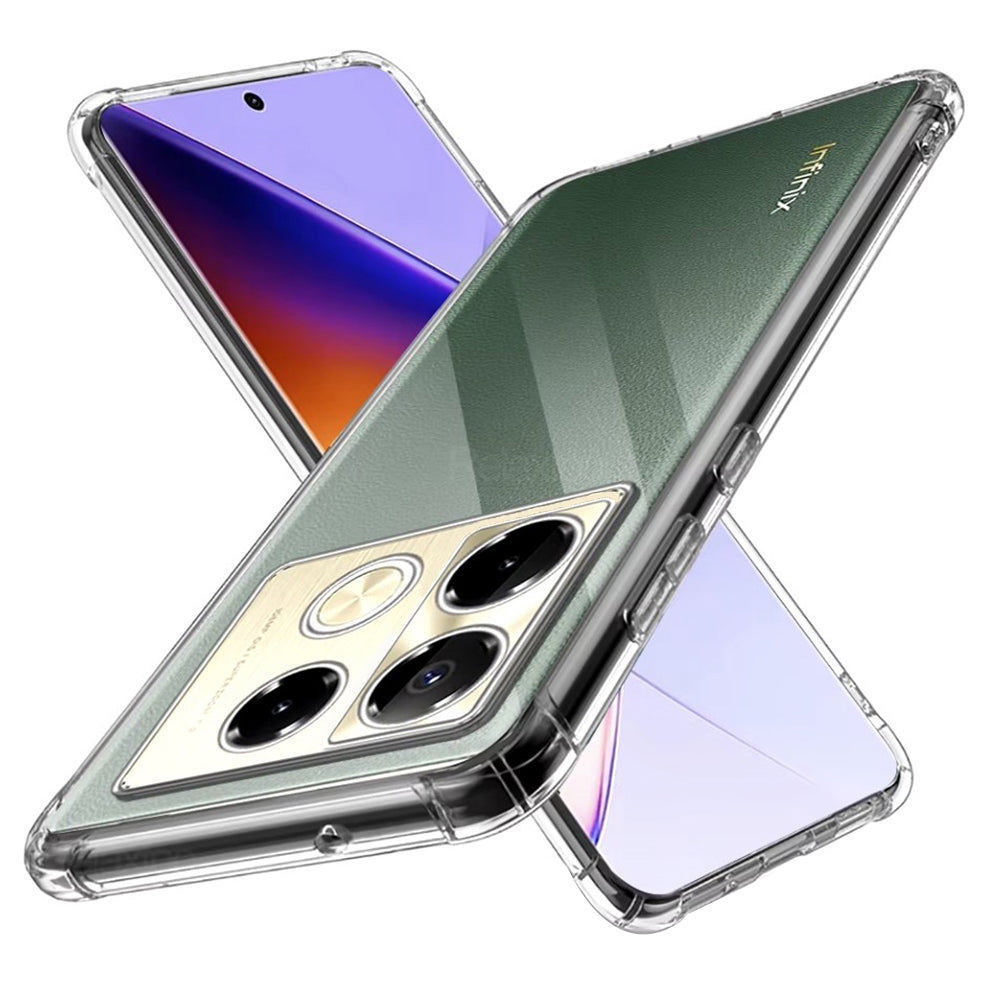 Hoes voor Infinix Note 40 Pro+, Techsuit, Schokbestendig Clear, Transparant