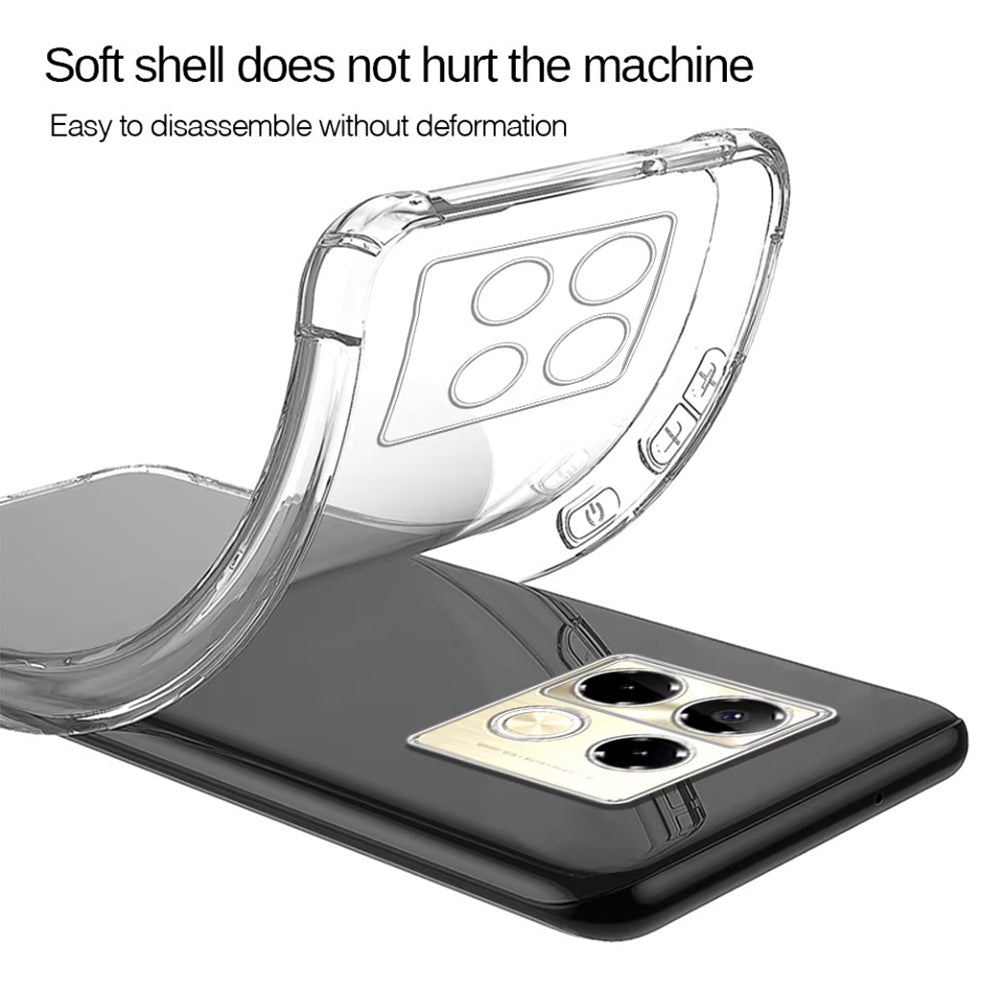 Hoes voor Infinix Note 40 Pro+, Techsuit, Schokbestendig Clear, Transparant
