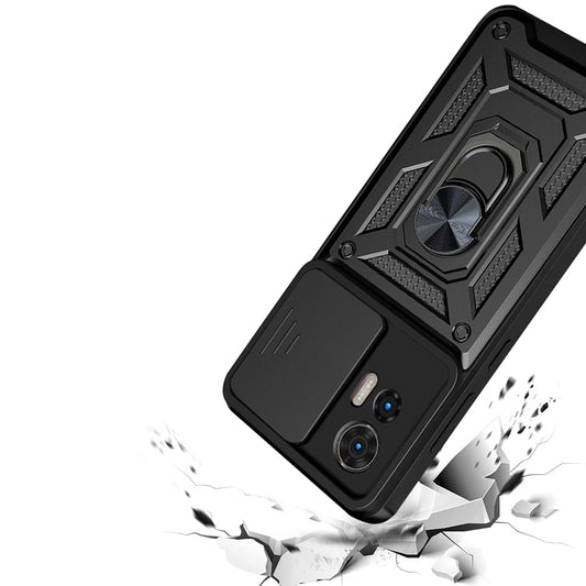 Hoes voor Motorola Edge 50 Fusion, Techsuit, CamShield, Zwart