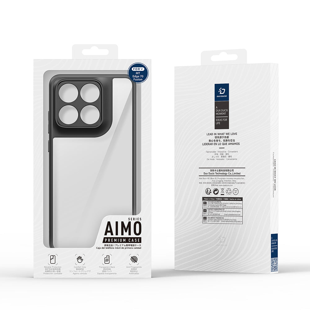 Hoesje voor Motorola Edge 70 Fusion, DUX DUCIS, Aimo, Zwart