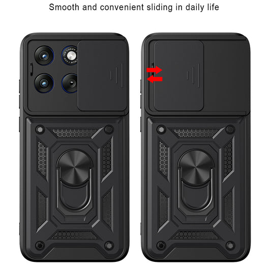 Case for Motorola Edge 70 Fusion, Techsuit, CamShield, Black