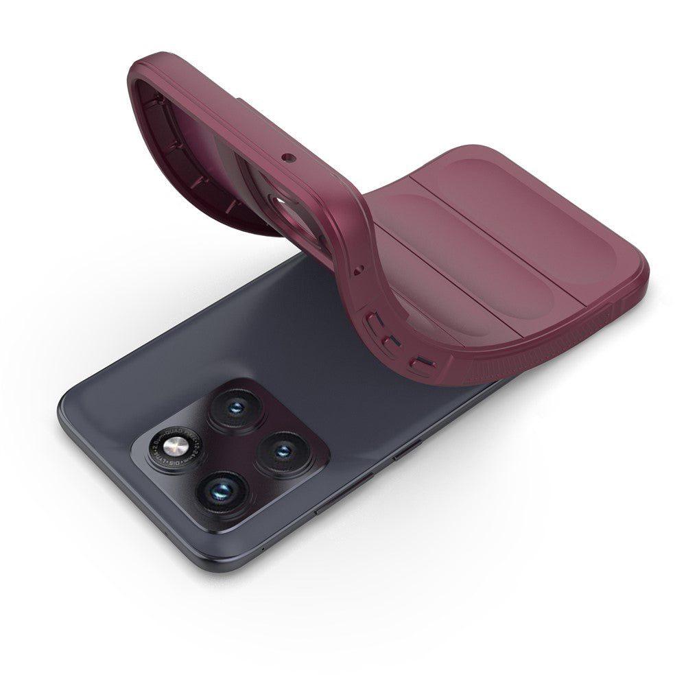 Hoes voor Motorola Edge 70 Fusion, Techsuit, Magic Shield, Bordeaux