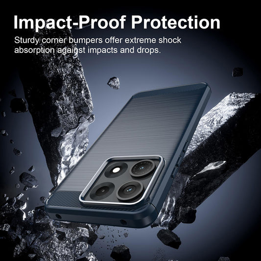 Hoes voor Motorola Edge 70 Max, Techsuit, Carbon, Blauw