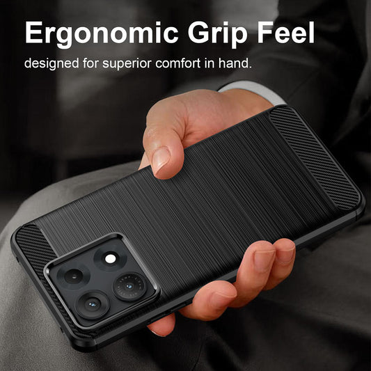 Hoes voor Motorola Edge 70 Max, Techsuit, Carbon, Zwart