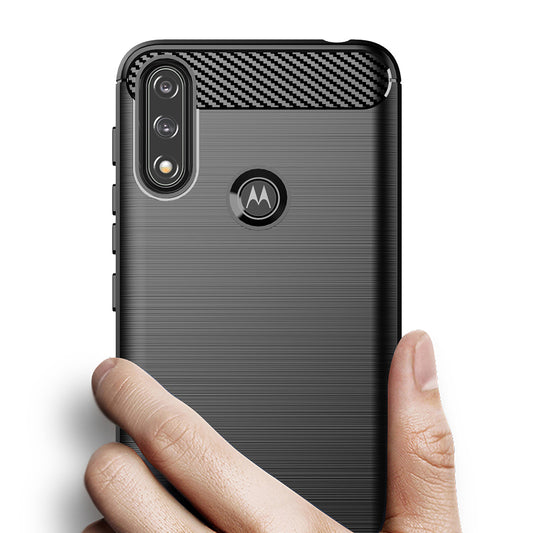 Hoes voor Motorola Moto E7i Power / E7 Power, Techsuit, Carbon, Zwart