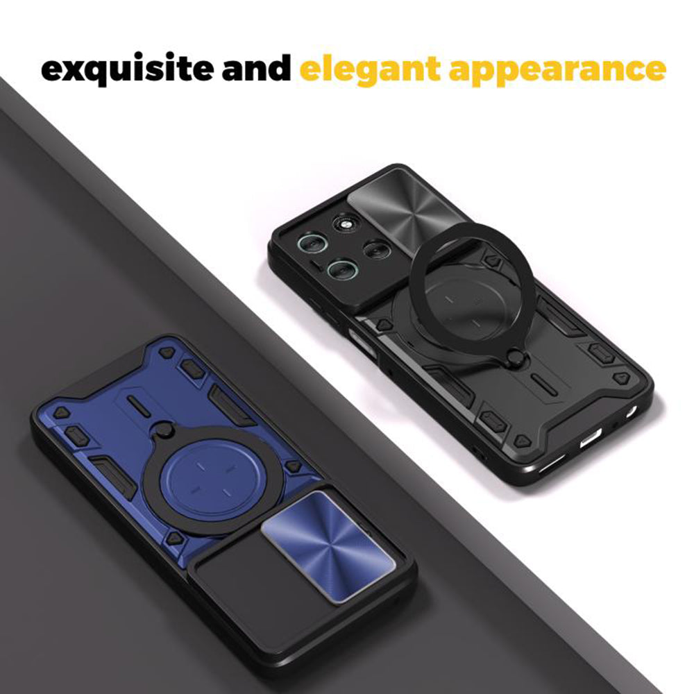 Hoes voor Motorola Moto G56, Techsuit, CamGuard Pro, Zwart