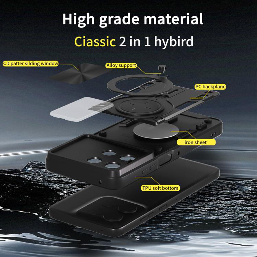 Hoes voor Motorola Moto G56, Techsuit, CamGuard Pro, Zwart