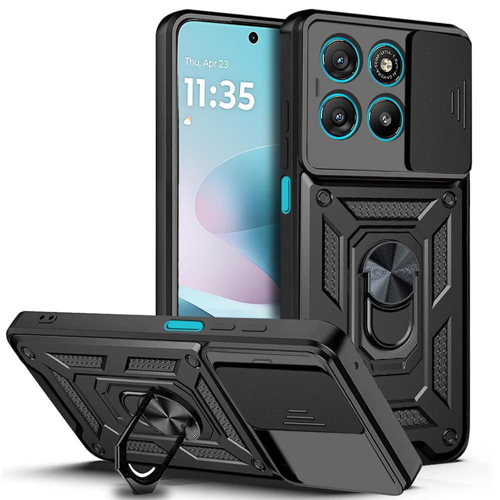 Hoes voor Motorola Moto G67 Power / G57 Power, Techsuit, CamShield, Zwart