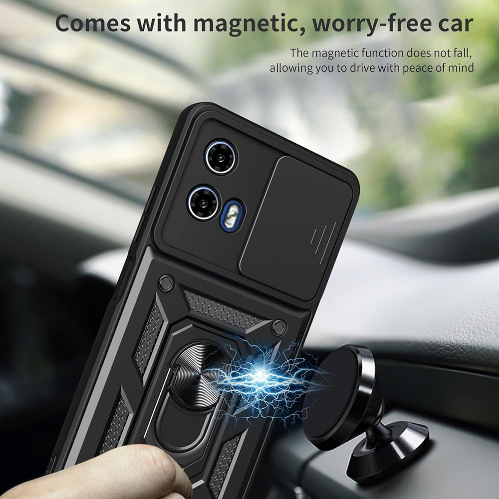 Hoes voor Motorola Moto G67 Power / G57 Power, Techsuit, CamShield, Zwart