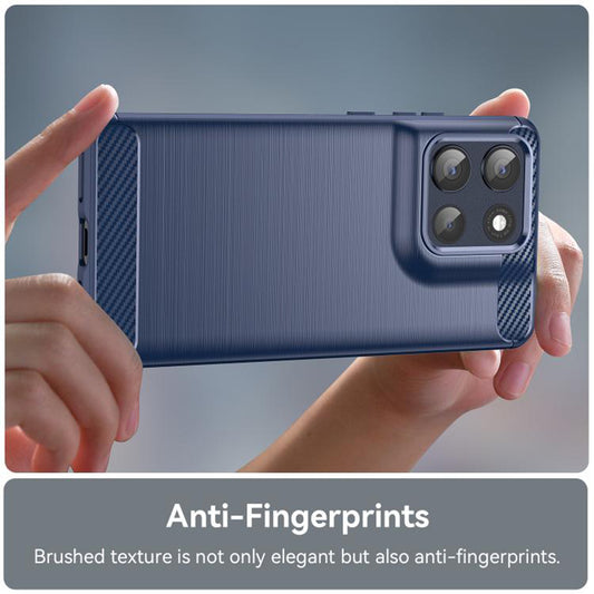 Hoes voor Motorola Moto G86, Techsuit, Carbon, Blauw
