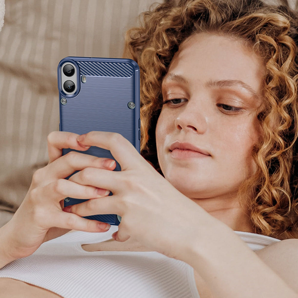 Hoes voor Nothing CMF Phone 1, Techsuit, Carbon, Blauw