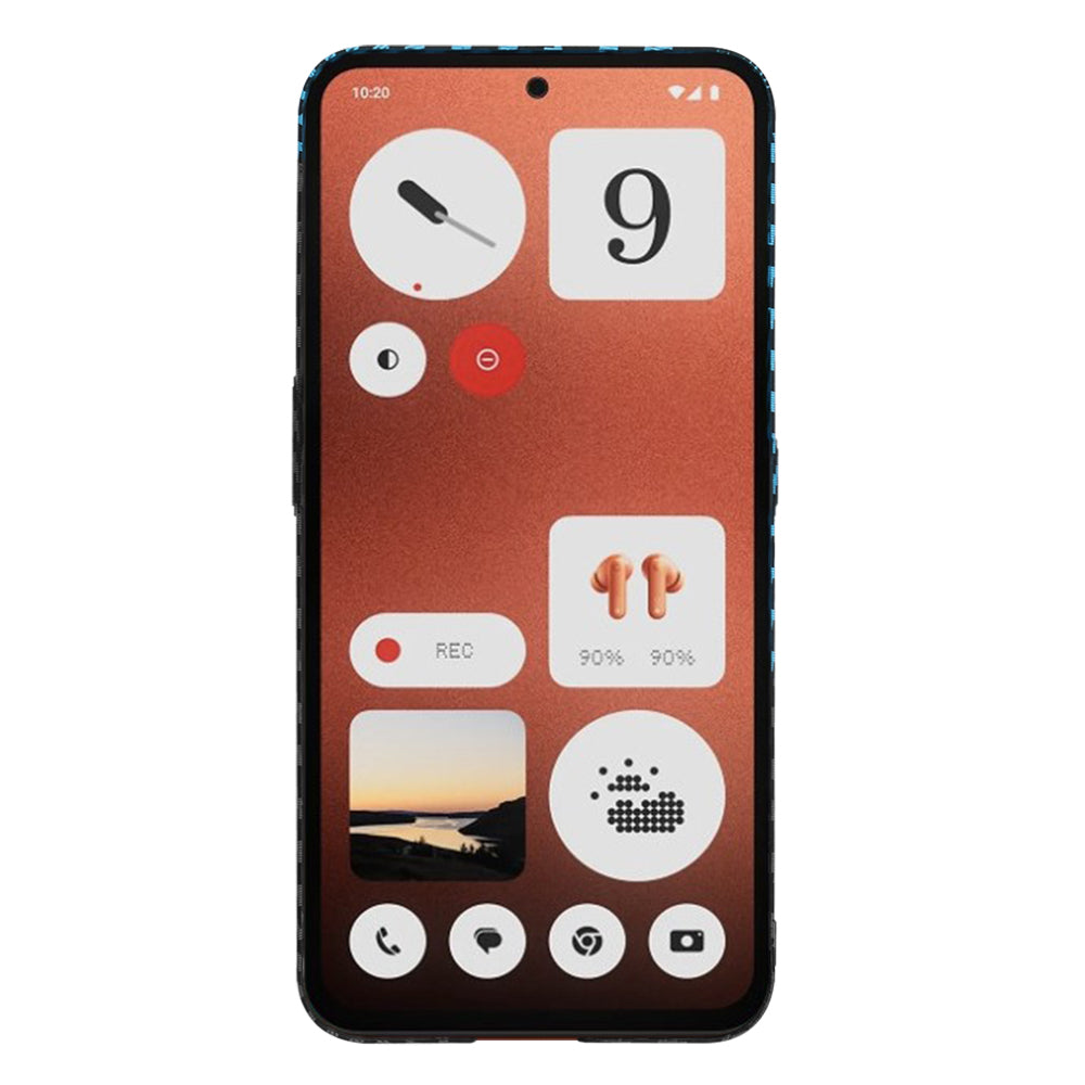 Hoes voor Nothing CMF Phone 1, Techsuit, Carbonite FiberShell, Zwart Blauw