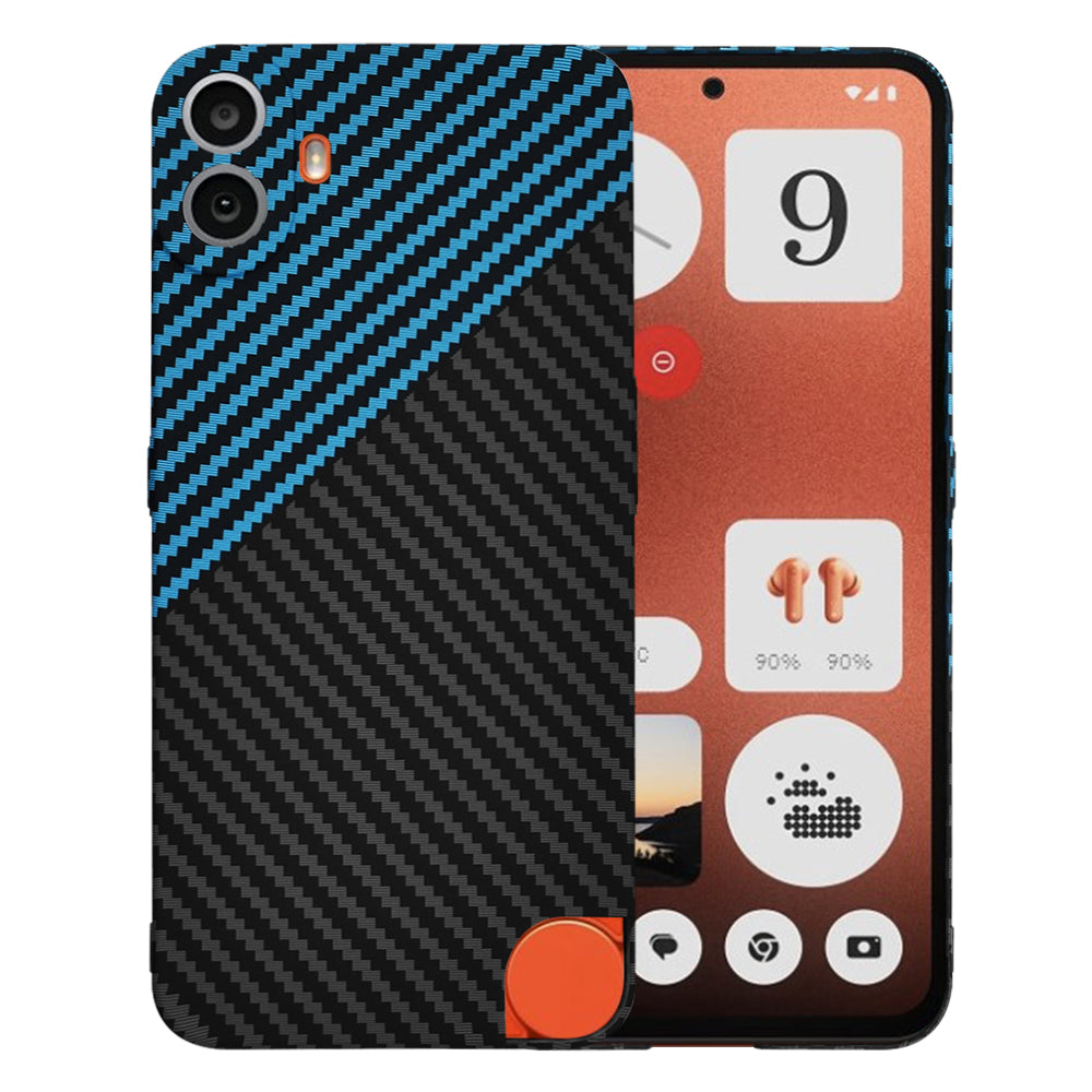 Hoes voor Nothing CMF Phone 1, Techsuit, Carbonite FiberShell, Zwart Blauw