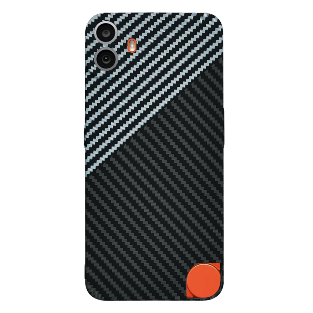 Hoes voor Nothing CMF Phone 1, Techsuit, Carbonite FiberShell, Zwart Grijs
