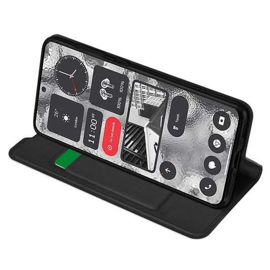 Hoes voor Nothing Phone (2), Techsuit, Magskin Book, Zwart