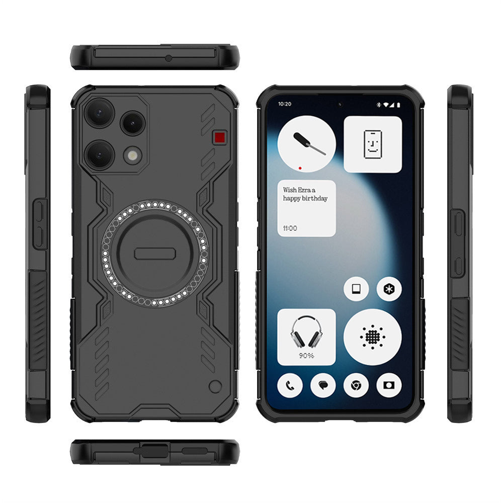 MagSafe hoes voor Nothing Phone (3a) Lite, Techsuit, ArmorMag, Zwart