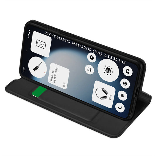 Hoes voor Nothing Phone (3a) Lite, Techsuit, Magskin Book, Zwart
