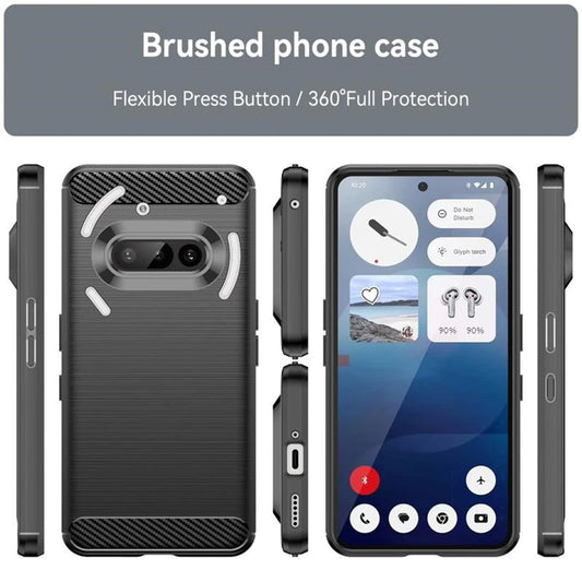 Hoes voor Nothing Phone (3a), Techsuit, Carbon, Blauw