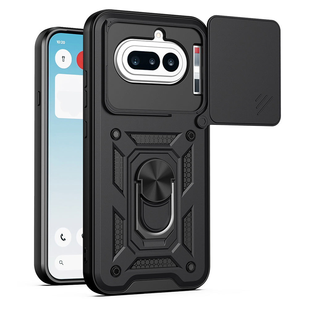 Hoes voor Nothing Phone (4a), Techsuit, CamShield, Zwart