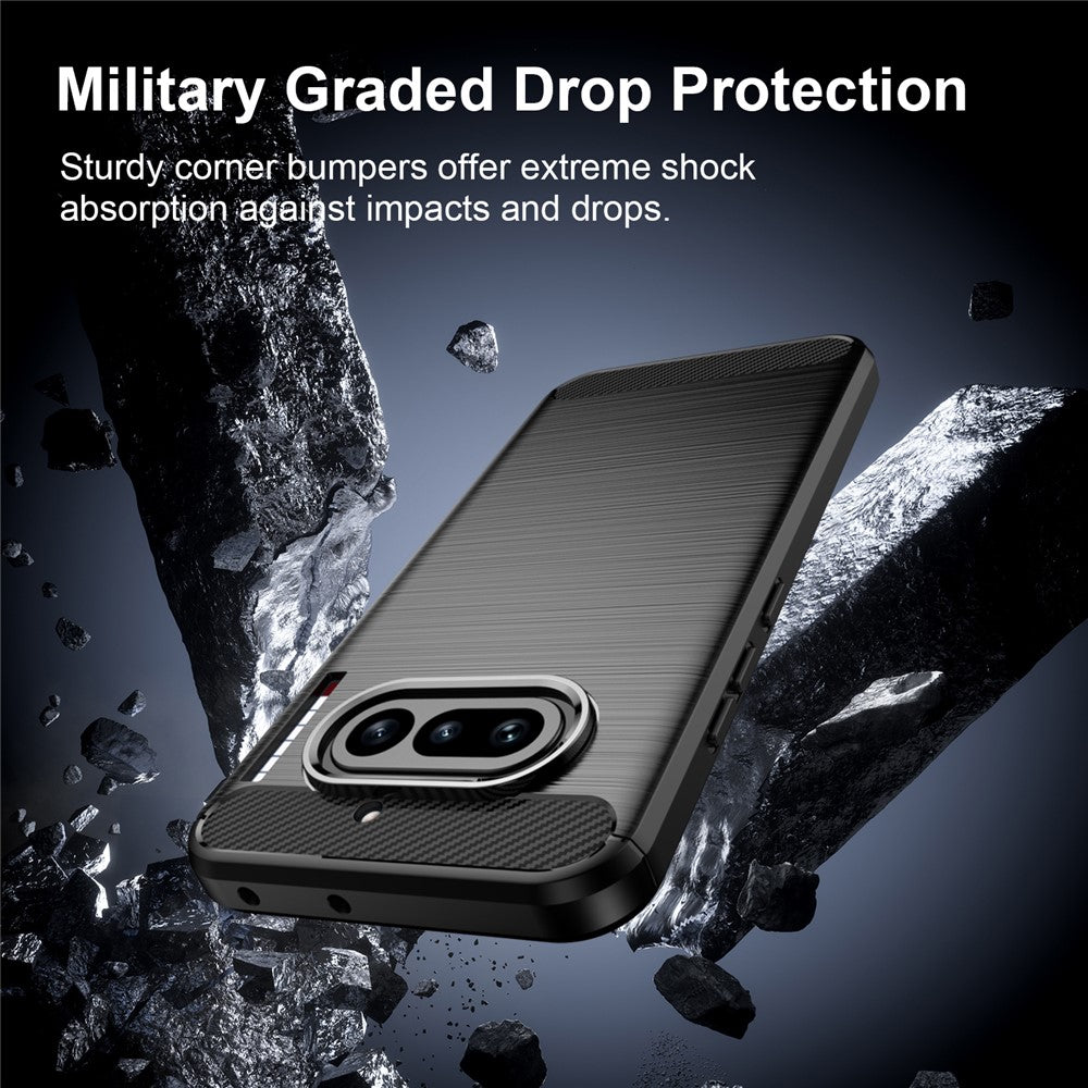 Case for Nothing Phone (4a), Techsuit, Carbon, Black