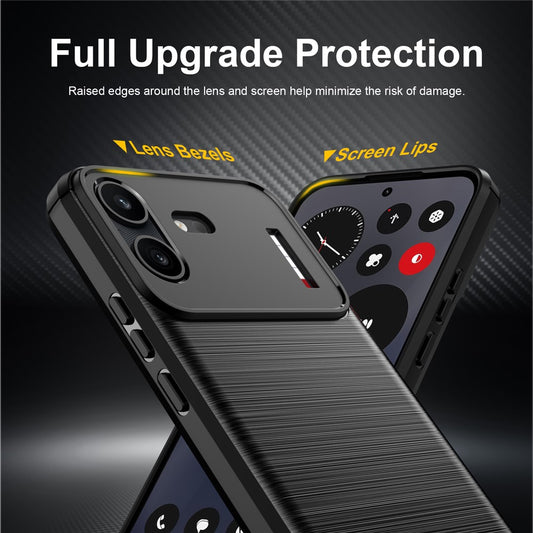 Hoes voor Nothing Phone (4b), Techsuit, Carbon, Zwart