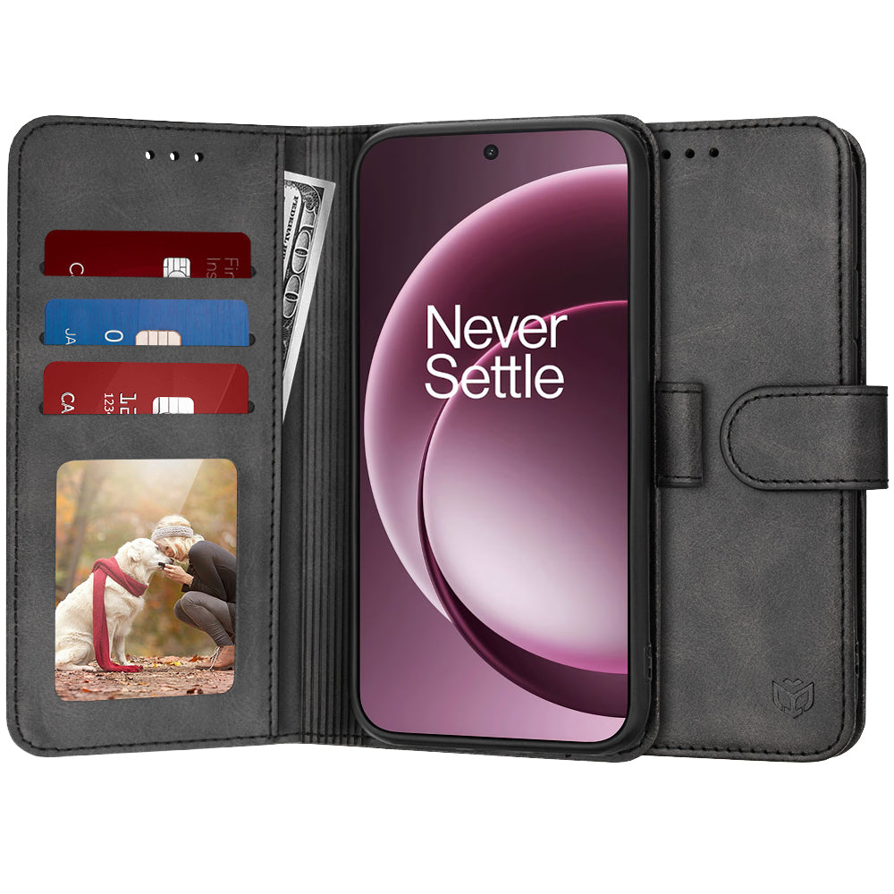 Hoes voor OnePlus 15, Techsuit, Diary Book, Zwart