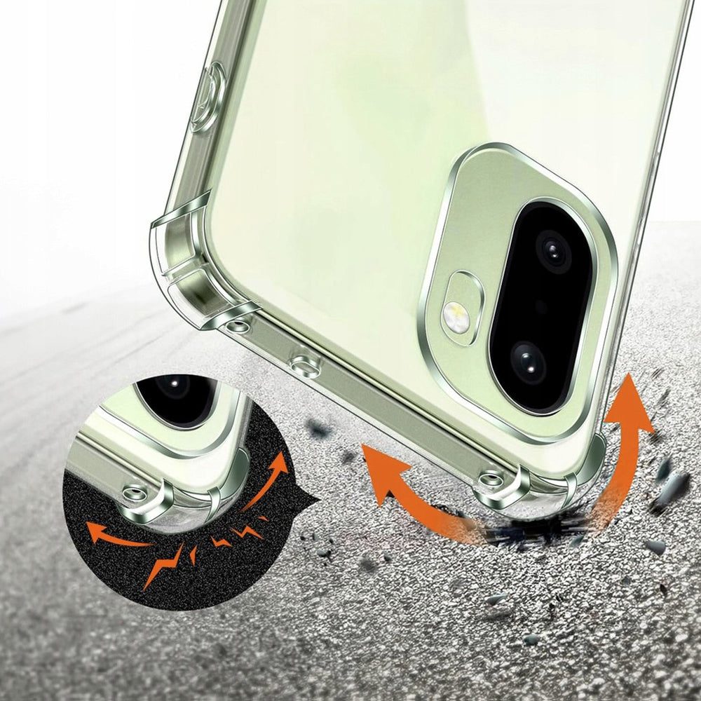 Hoes voor OnePlus 15R, Techsuit, Schokbestendig Clear, Transparant