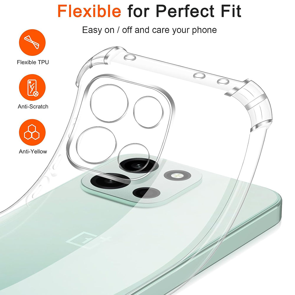 Hoes voor OnePlus Nord 6, Techsuit, Schokbestendig Clear, Transparant
