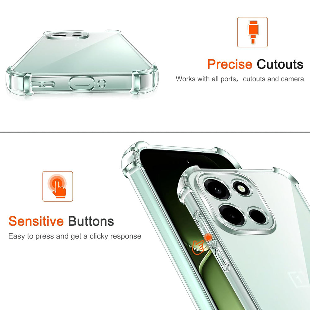 Hoes voor OnePlus Nord 6, Techsuit, Schokbestendig Clear, Transparant