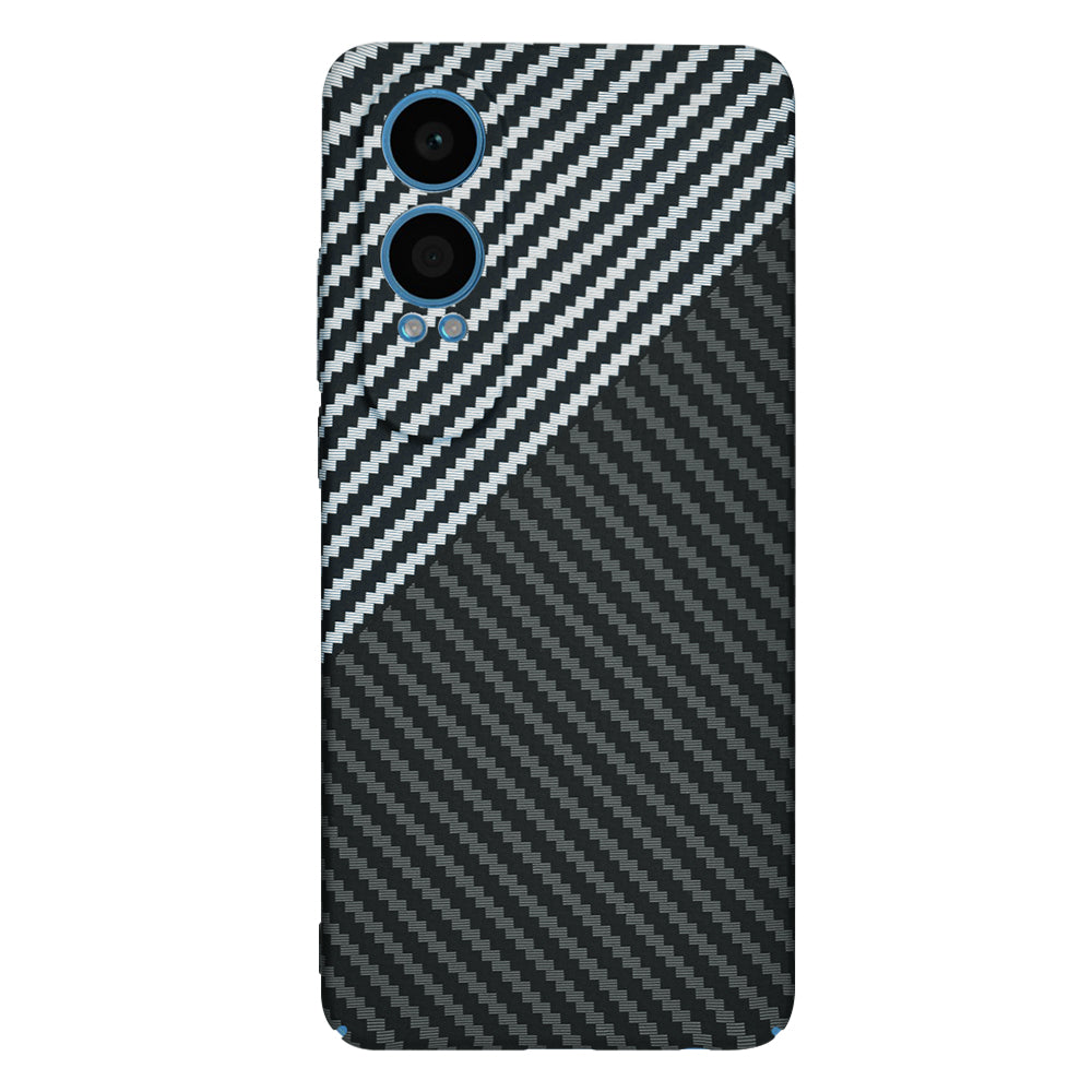 Hoes voor OnePlus Nord CE4 Lite, Techsuit, Carbonite FiberShell, Zwart Grijs