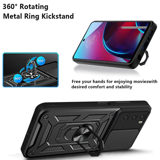 Hoes voor Oppo A16s / A54s / A16, Techsuit, CamShield, Zwart