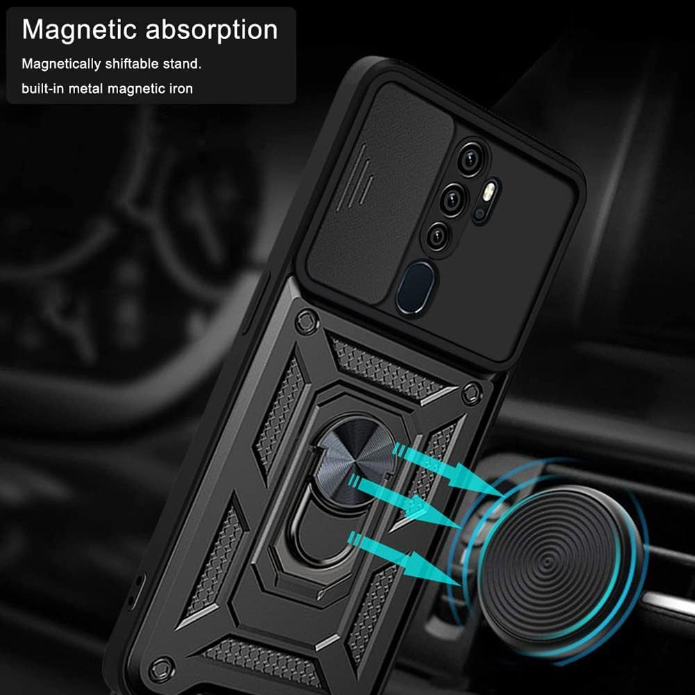 Hoes voor Oppo A5 4G, Techsuit, CamShield, Zwart