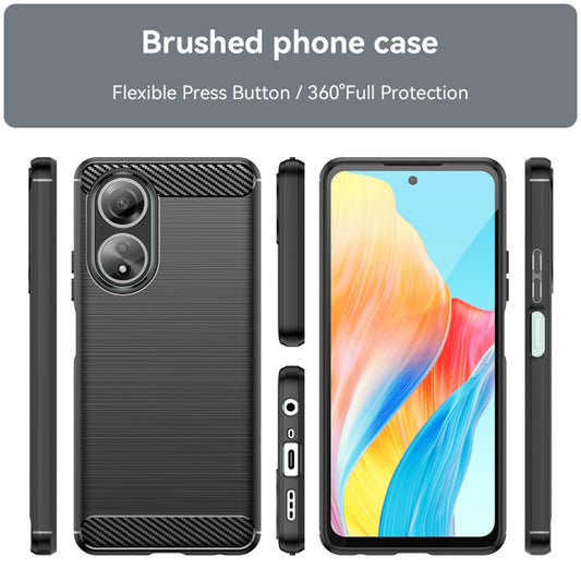 Hoesje voor Oppo A58 4G, Techsuit, Carbon, Zwart