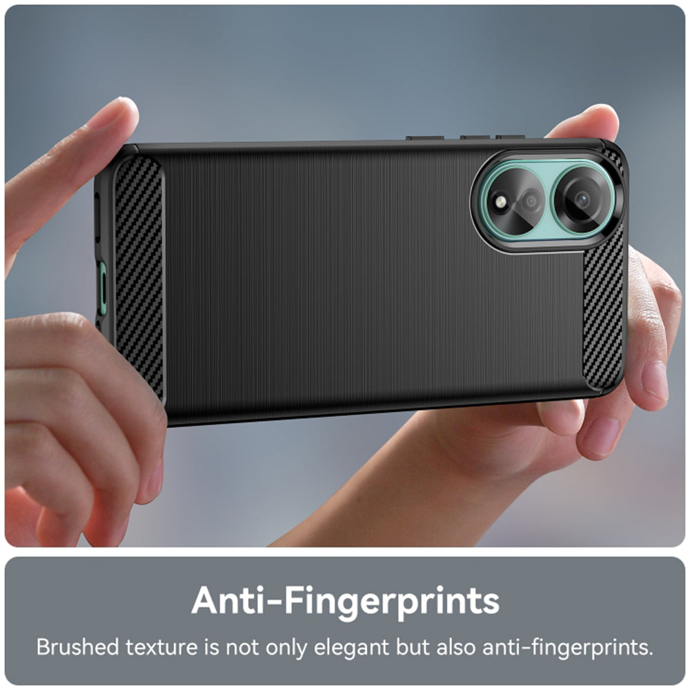 Hoes voor Oppo A78 4G, Techsuit, Carbon, Zwart
