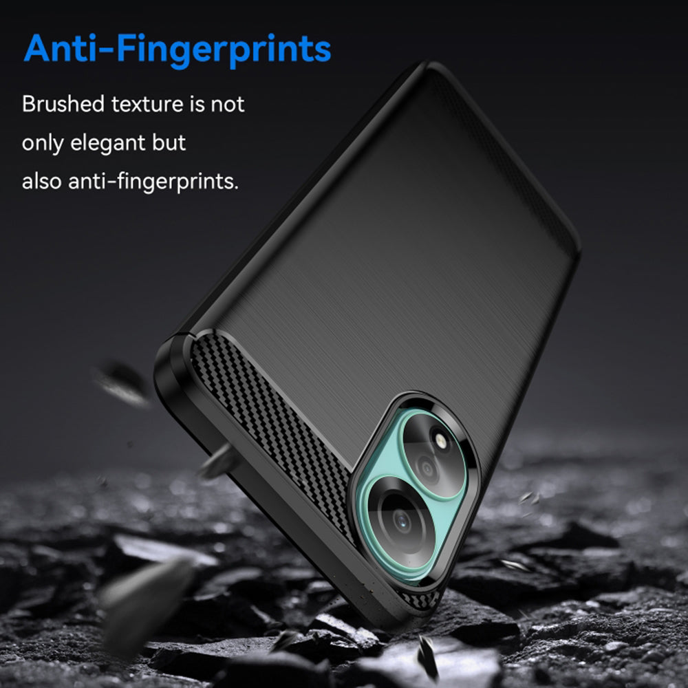 Hoes voor Oppo A78 4G, Techsuit, Carbon, Zwart