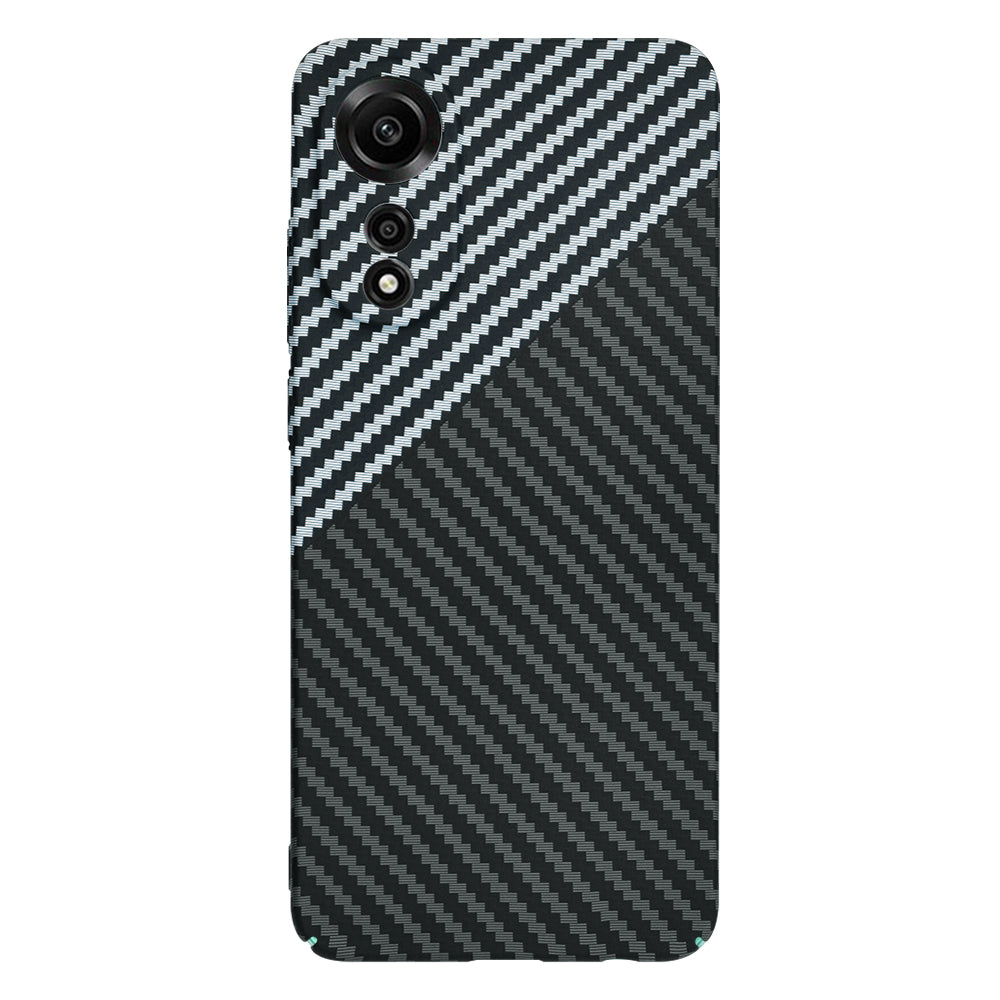Hoes voor Oppo A78 4G, Techsuit, Carbonite FiberShell, Zwart Grijs